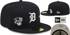 Tigers TRIPLE THREAT IDENTITY Navy Fitted Hat by New Era - 2nd View