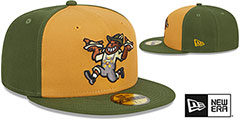 Timber Rattlers THEME NIGHT Tan-Green Fitted Hat by New Era - 2nd View