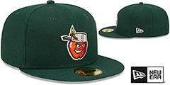 TinCaps MILB ONFIELD HOME Green Fitted Hat by New Era - 2nd View