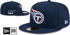 Titans 2024 NFL DRAFT Navy Fitted Hat by New Era - 2nd View