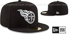 Titans NFL TEAM-BASIC Black-White Fitted Hat by New Era - 2nd View