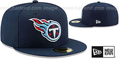 Titans NFL TEAM-BASIC Navy Fitted Hat by New Era - 2nd View