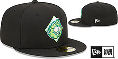 Tortugas MILB MARVEL DEFENDERS Black Fitted Hat by New Era - 2nd View