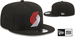 Trail Blazers 2023 NBA DRAFT SNAPBACK Black Hat by New Era - 2nd View