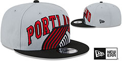 Trail Blazers 2023 TIP OFF SNAPBACK Grey-Black Hat by New Era - 2nd View