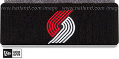 Trail Blazers ARENA SPORT Black-Red Knit Beanie Hat by New Era - 2nd View