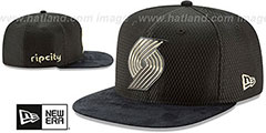 Trailblazers 2017 NBA ONCOURT SNAPBACK Black-Gold Hat by New Era - 2nd View