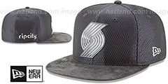 Trailblazers 2017 NBA ONCOURT SNAPBACK Charcoal Hat by New Era - 2nd View