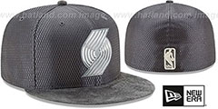 Trailblazers 2017 ONCOURT Charcoal Fitted Hat by New Era - 2nd View