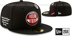 Trailblazers 2019 NBA DRAFT Black Fitted Hat by New Era - 2nd View