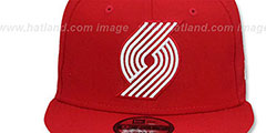 Trailblazers TEAM-BASIC SNAPBACK Red-White Hat by New Era - 2nd View