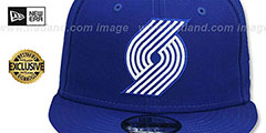 Trailblazers TEAM-BASIC SNAPBACK Royal-White Hat by New Era - 2nd View