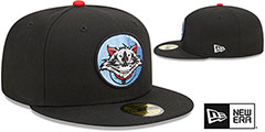 Trash Pandas MILB MARVEL DEFENDERS Black Fitted Hat by New Era - 2nd View