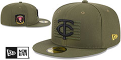 Twins 2023 ARMED FORCES STARS N STRIPES Hat by New Era - 2nd View