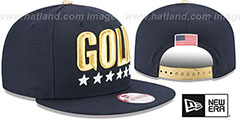 United States GOLD SNAPBACK Navy Hat by New Era - 2nd View