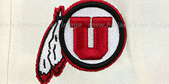 Utah 2T HEADLINER SNAPBACK White-Red Hat by Zephyr - 2nd View