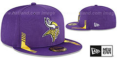 Vikings 2021 NFL SIDELINE HOME Purple Fitted Hat by New Era - 2nd View