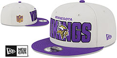 Vikings 2023 NFL DRAFT SNAPBACK Stone-Purple Hat by New Era - 2nd View