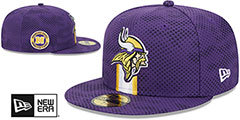 Vikings 2024 NFL SIDELINE Purple Fitted Hat by New Era - 2nd View