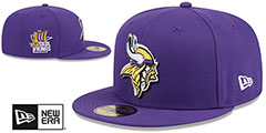 Vikings 2024 NFL DRAFT Purple Fitted Hat by New Era - 2nd View