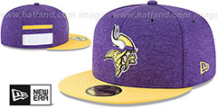 Vikings HOME ONFIELD STADIUM Purple-Gold Fitted Hat by New Era - 2nd View