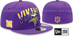 Vikings NFL 2013 DRAFT Purple 59FIFTY Fitted Hat by New Era - 2nd View