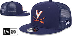 Virginia TEAM-BASIC TRUCKER SNAPBACK Navy Hat by New Era - 2nd View