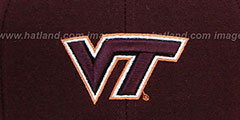 Virginia Tech DH 2 Burgundy Fitted Hat by Zepyr - 2nd View