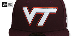 Virginia Tech NCAA TEAM-BASIC Maroon Fitted Hat by New Era - 2nd View