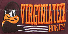 Virginia Tech RETRO-SNAPBACK Burgundy Hat by New Era - 2nd View