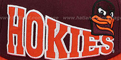 Virginia Tech STOKED SNAPBACK Burgundy-Orange Hat by New Era - 2nd View