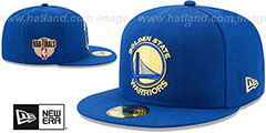 Warriors 2018 FINALS Royal Fitted Hat by New Era - 2nd View