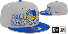 Warriors 2023 ALTERNATE NBA DRAFT Grey-Royal Fitted Hat by New Era - 2nd View