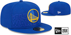 Warriors 2023 NBA DRAFT Royal Fitted Hat by New Era - 2nd View