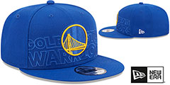 Warriors 2023 NBA DRAFT SNAPBACK Royal Hat by New Era - 2nd View