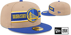 Warriors 2024 NBA DRAFT Camel-Royal Fitted Hat by New Era - 2nd View