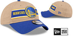 Warriors 2024 NBA DRAFT STRAPBACK Camel-Royal Hat by New Era - 2nd View