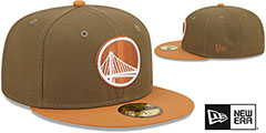 Warriors 2T COLOR PACK Olive-Tan Fitted Hat by New Era - 2nd View