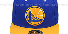 Warriors 2T XL-LOGO - 2 Royal-Gold Fitted Hat by Mitchell and Ness - 2nd View