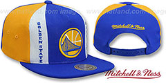 Warriors AJD SNAPBACK Royal-White-Gold Adjustable Hat by Mitchell and Ness - 2nd View