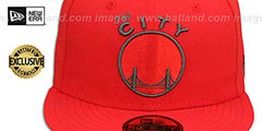 Warriors HWC NBA TEAM-BASIC Fire Red-Charcoal Fitted Hat by New Era - 2nd View