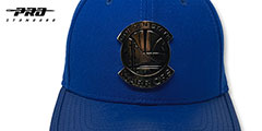 Warriors LOW-PRO GOLD METAL BADGE STRAPBACK Royal Hat by Pro Standard - 2nd View