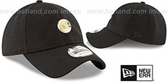 Warriors MINI GOLD METAL-BADGE STRAPBACK Black Hat by New Era - 2nd View