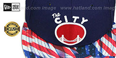 Warriors USA WAVING-FLAG Navy Fitted Hat by New Era - 2nd View