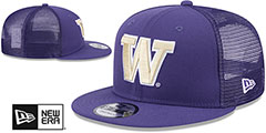 Washington TEAM-BASIC TRUCKER SNAPBACK Purple  Hat by New Era - 2nd View