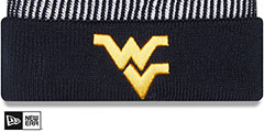 West Virginia STRIPED Knit Beanie Hat by New Era - 2nd View