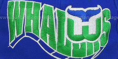 Whalers 2T FLASHBACK SNAPBACK Royal-Green Hat by Zephyr - 2nd View