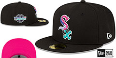 White Sox 2005 WS POLAR LIGHTS Black-Pink Fitted Hat by New Era - 2nd View