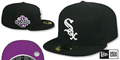 White Sox 2003 ALL STAR GAME PURPLE-BOTTOM Black Fitted Hat by New Era - 2nd View