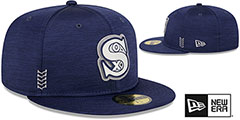 White Sox 2024 COOPERSTOWN CLUBHOUSE Heather Navy Fitted Hat by New Era - 2nd View